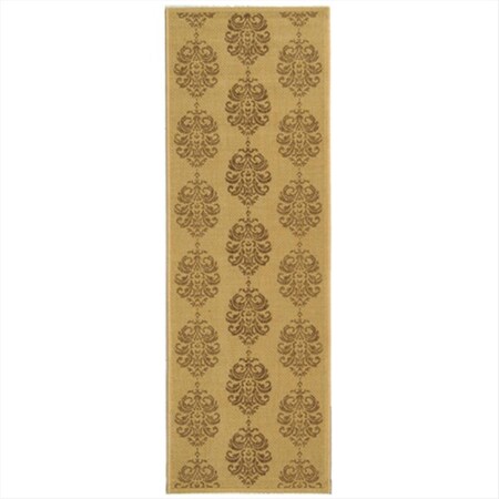 Safavieh 2 Ft. - 4 In. X 9 Ft. - 11 In. Runner- Indoor - Outdoor Courtyard Natural Brown Machine Made Rug CY2720-3001-210
